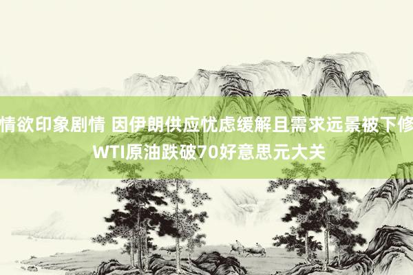 情欲印象剧情 因伊朗供应忧虑缓解且需求远景被下修 WTI原油跌破70好意思元大关