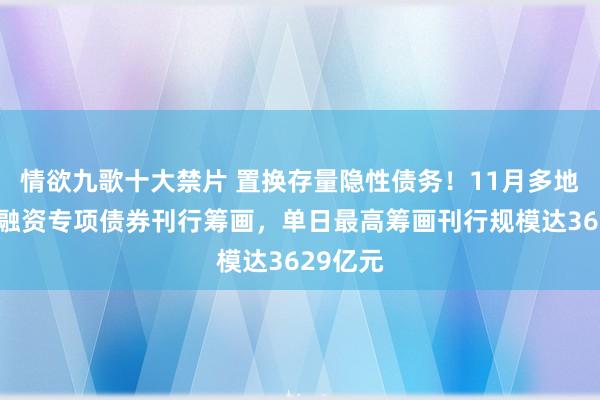 情欲九歌十大禁片 置换存量隐性债务！11月多地泄漏再融资专项债券刊行筹画，单日最高筹画刊行规模达3629亿元