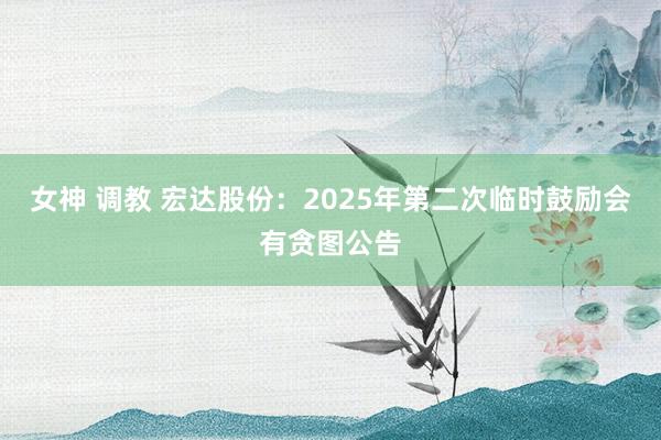 女神 调教 宏达股份：2025年第二次临时鼓励会有贪图公告